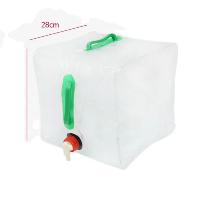 Supplier Price Square Red Plastic Bucket with Faucet 20l Outdoor Survival Emergency Water Storage Tank