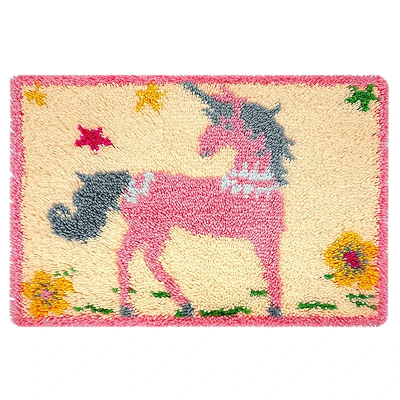 Latest DIY Embroidery Cross Stitch Animal Wholesale Latch hook rug Horse Handicraft
