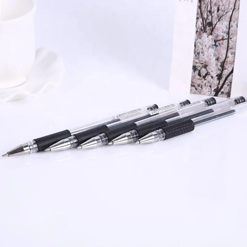 Best seller cheap transparent pen body gel ink pen advertising plastic promotional gel pen