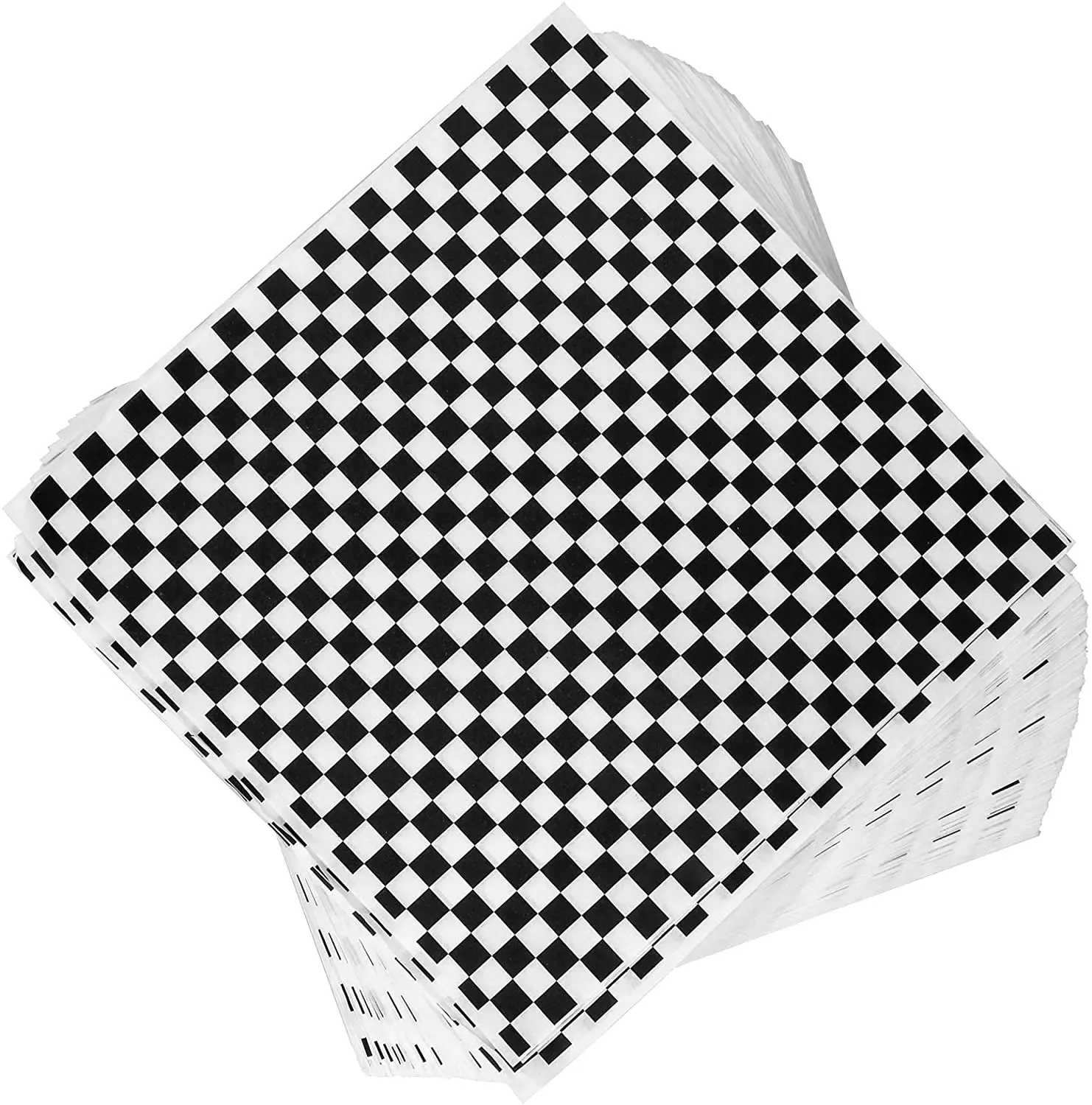 Checkered Dry Waxed Deli Paper Sheets Liners Custom Print Burger Wrapping Paper