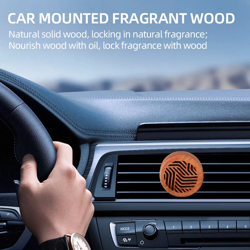 Natural Wood Diffuser Fragrance Diffuser Vent Clip Car Freshener For Essential Oil
