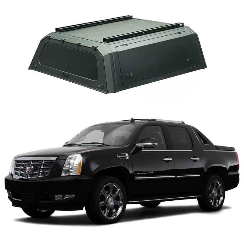 Factory Supply 4x4 BLACK HYBRID CANOPY Truck topper waterproof Anti theft Hardtop canopy for Cadillac-ESCALADE-EXT