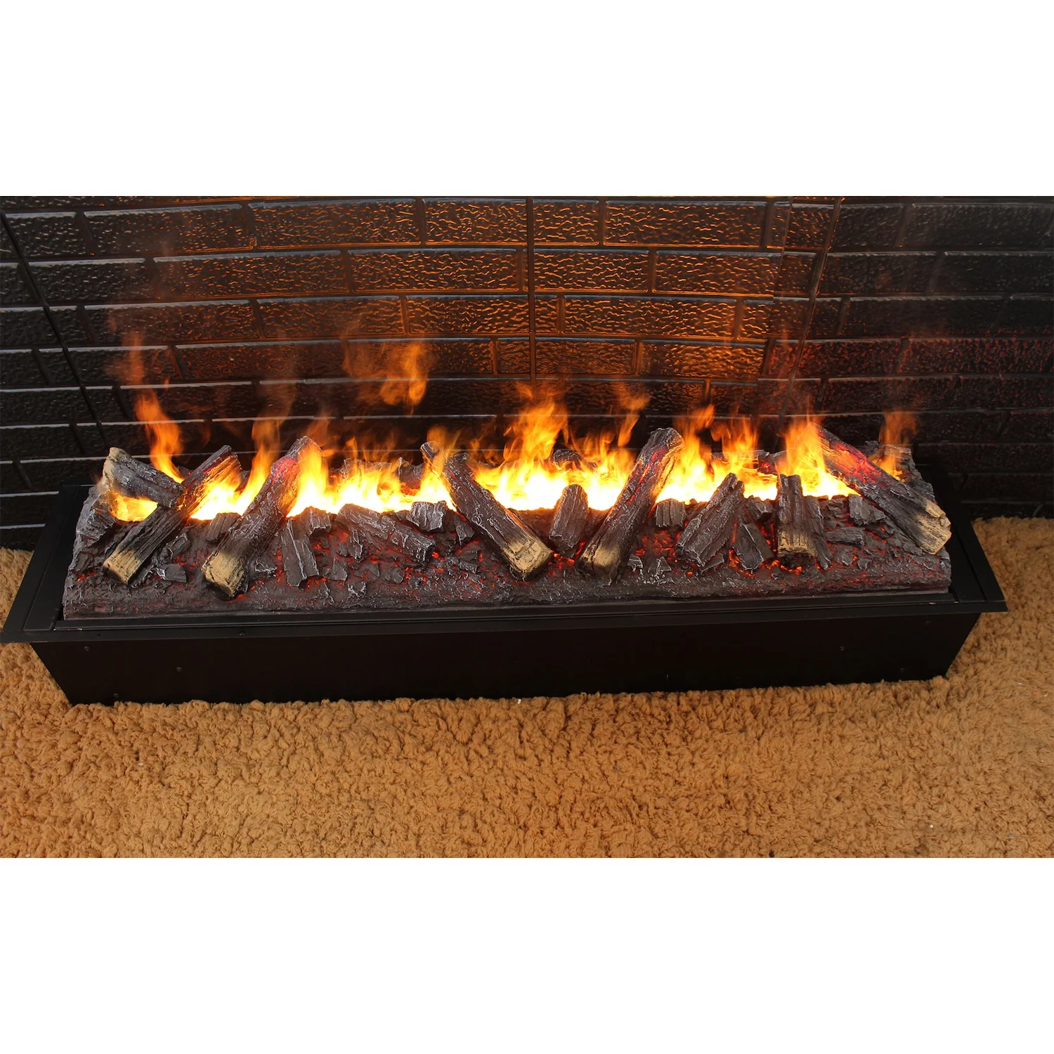 Cassette 1000 RGB LED Log Set Version Water Water Mist Fire Steam Fireplace Smoke Flame Effect Multi Flame Colors