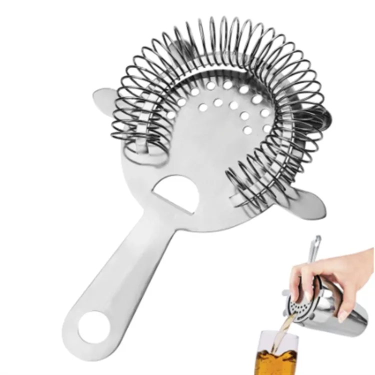 Drinking wine tools Sprung Cocktail Strainer Bar Accessories Bar Tools Gadgets Stainless Steel Deluxe Strainer