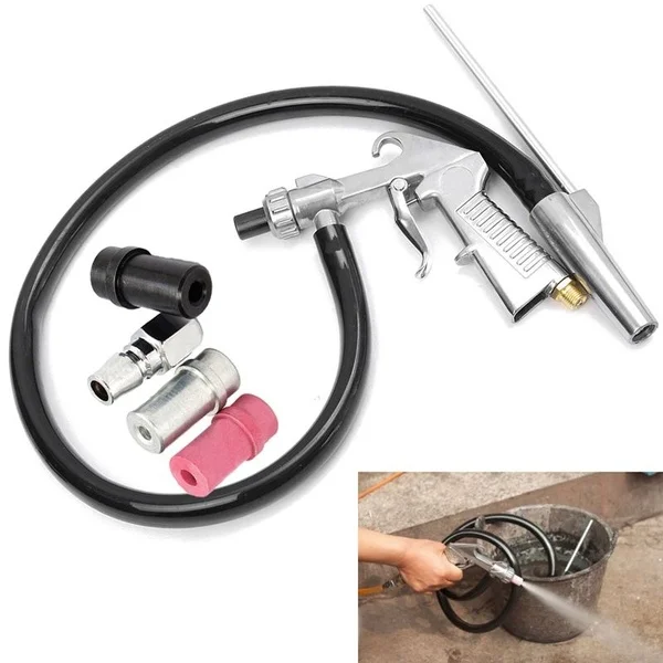 Air Sandblaster Sandblasting Blast Gun+Nozzles+Connector+Tube Derusting Tool Kit