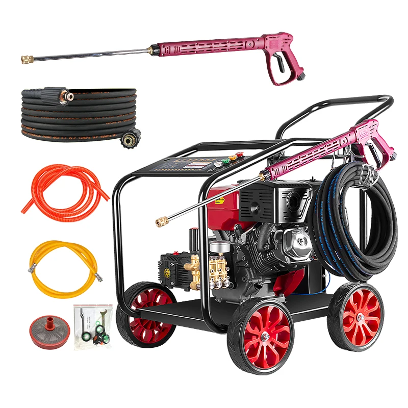 300 бар 12 л.с. 4000psi Машина для мойки автомобилей с дизельным двигателем Промышленный Очиститель канализации колесами мойка высокого давления