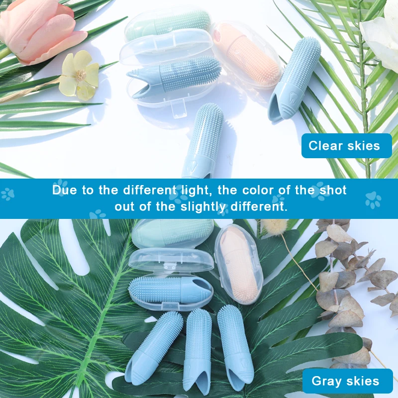 Food Grade Silicone Dog Finger Toothbrush 360 Pet Tooth Brushing Tool Finger Toothbrush for Cat Dog Pet Teeth Cleaning