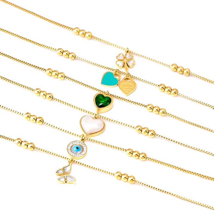 Женский браслет на ногу из нержавеющей стали