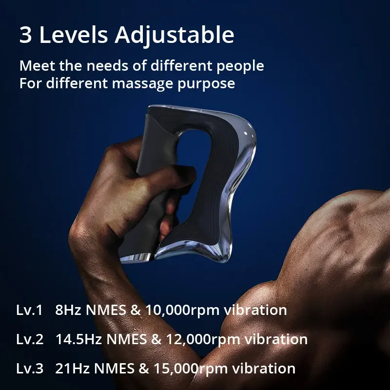 Best Selling Massage Gun Deep Tissue Massage Knife Muscle Therapy Gua Sha Scraper 3 Gears Adjustable Easy to Use