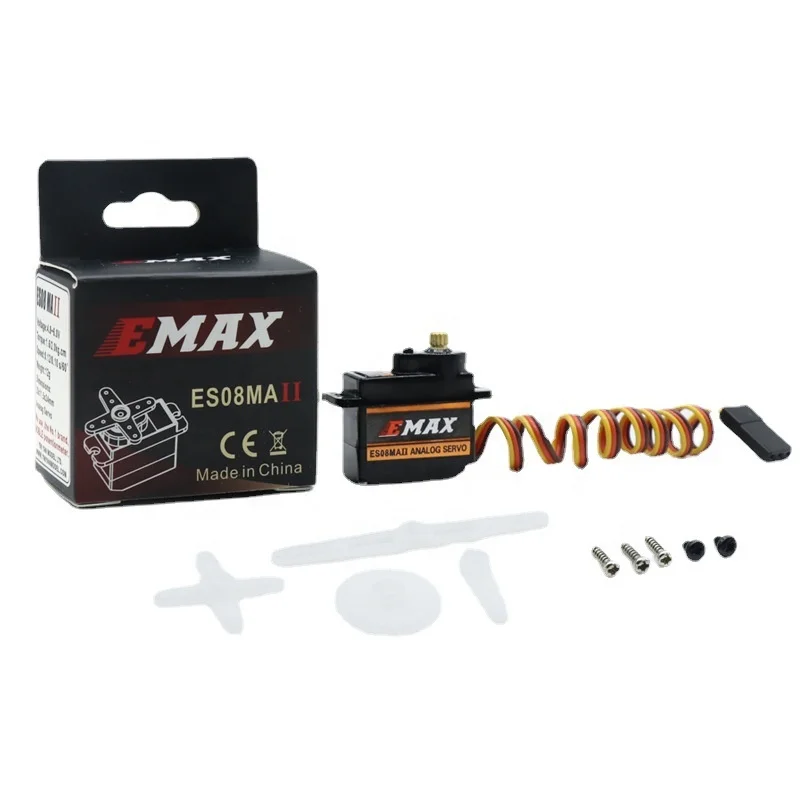 Official EMAX ES08MA II 12g Micro Analog Metal Gear Rc Plane Servo Engine For RC Model Boat Helicopter Airplane Robot Spare Part