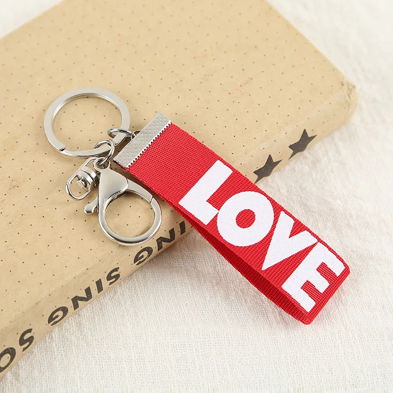 Hot Fashion Customized Car Keys Nylon Webbing Keychain for Wallet Bag Pedant