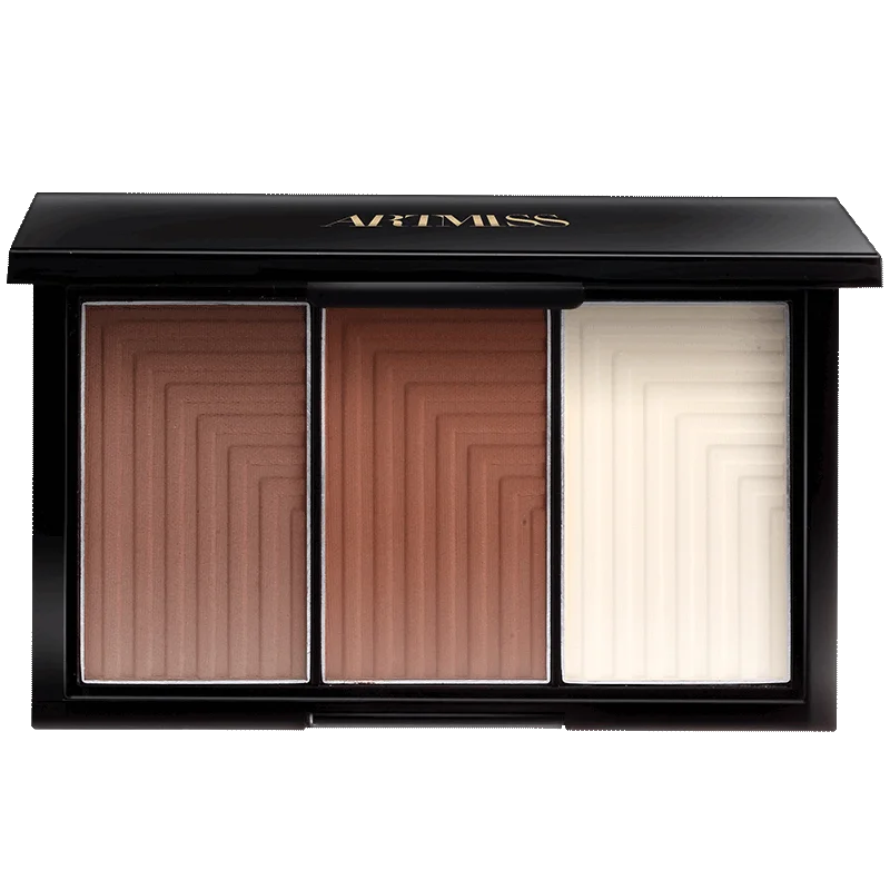 Private Label Face Highlighter Contour Bronzer Pressed Makeup Contour Palette Powder Contouring Palette