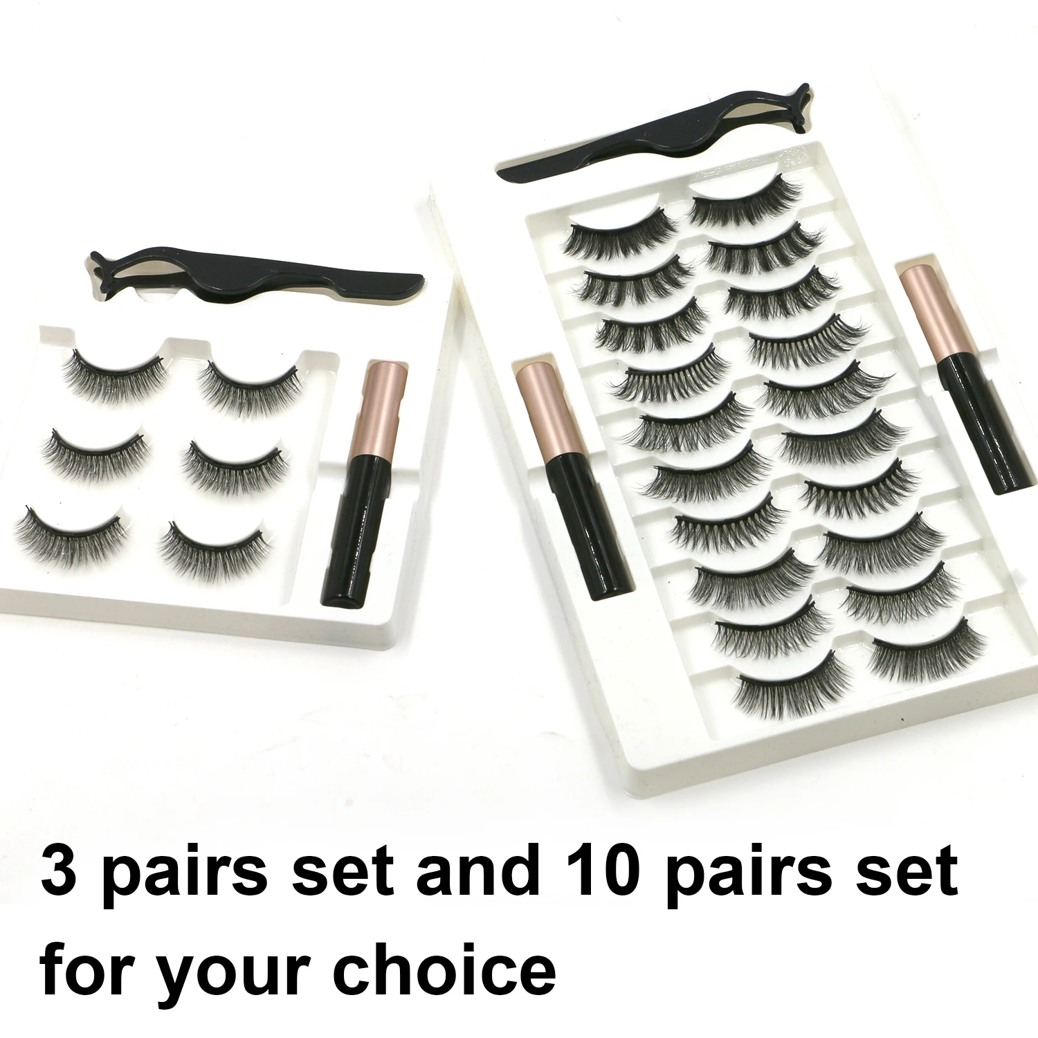 
Wholesale Handmade Magnetic Eyeliner Eye Lashes Mink Magnetic False Eyelashes Set Kit wtih Eyeliner Magnetic Liner 