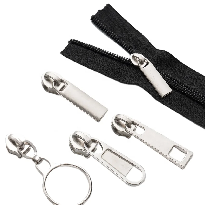 Customized Cheap Zippers Black Grey 5 Nylon Zippers Long Chain Plastic Nylon Zipper For Garments