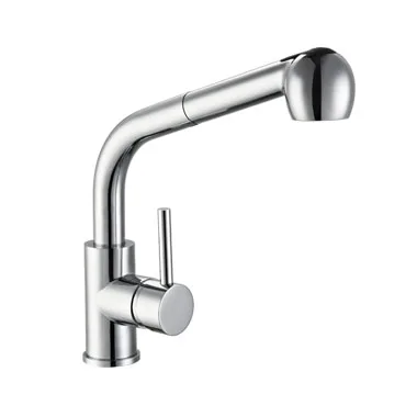 Выдвижной кухонный кран с одной ручкой, экономичный водопроводный смеситель с хромированной отделкой для раковины