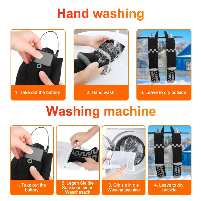 USB Heating Socks for Foot Warming Heated Socks with 3 Heat Settings for Men Women Outdoor Skiing Hunting Fishing Hiking