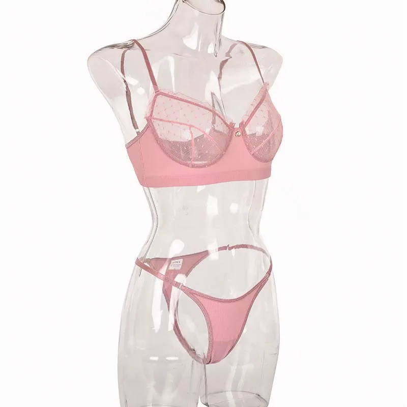 See Through Bra And Panty Set Young Ladies Sexy Transparent Bra Sets Mature Women Sexy Bra Sets Underwear