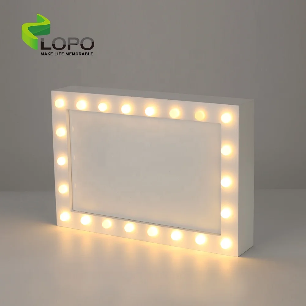 Lopo Party Frames Home Decor Wall Art Picture Frames Sublimation Light up photo box-20*30cm