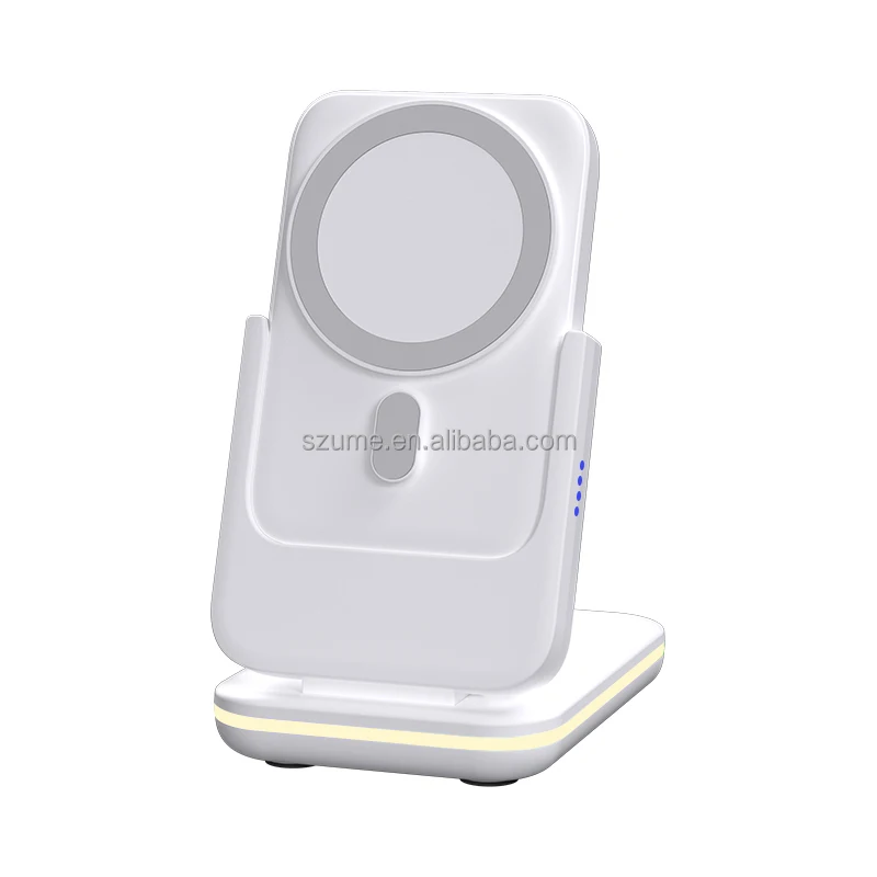 New Design 5-1 Foldable Magnetic Wireless Charger Bank 5000mAh Capacity Ready on Sale