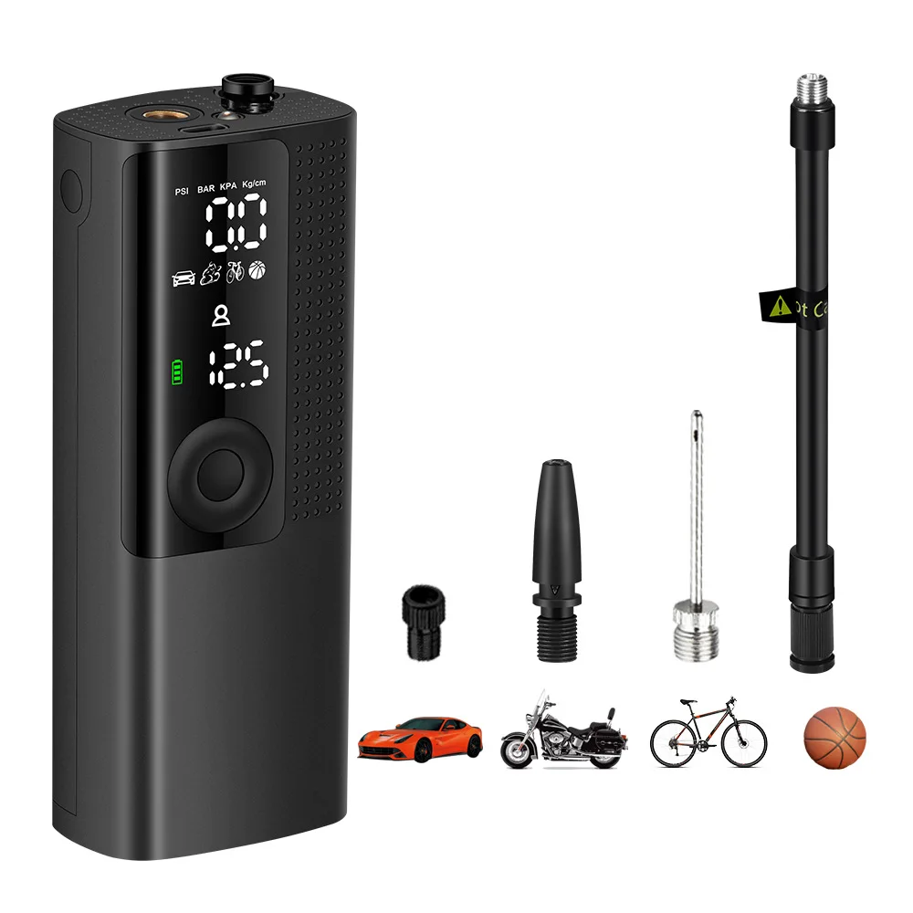 Light Weight Portable 12v Air Compressor Car Tyre Inflator Heavy Duty Pump Tire Inflator Inflatable Pump With Led Light