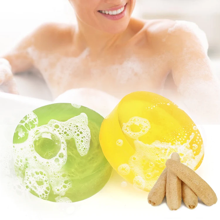 Natural Organic 100% Natural Soap Bar Bath Lightening Exfoliating Care Skin Whitening Base Handmade Luffa Loofah Soap