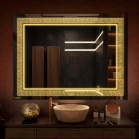Bathroom New Design Large Size Engraving Mirror  Magic Salon  Infinity Smart Led Bathroom Mirror,different Patterns Mirror