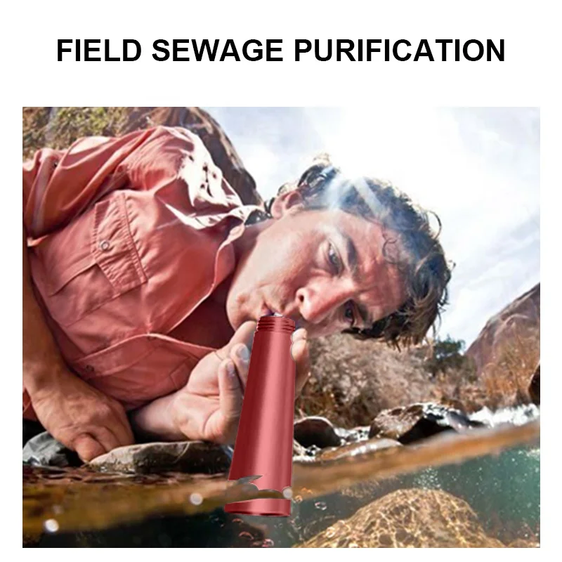 outdoor survival gear camping accessories with water filter flashlight charge other camping & hiking products