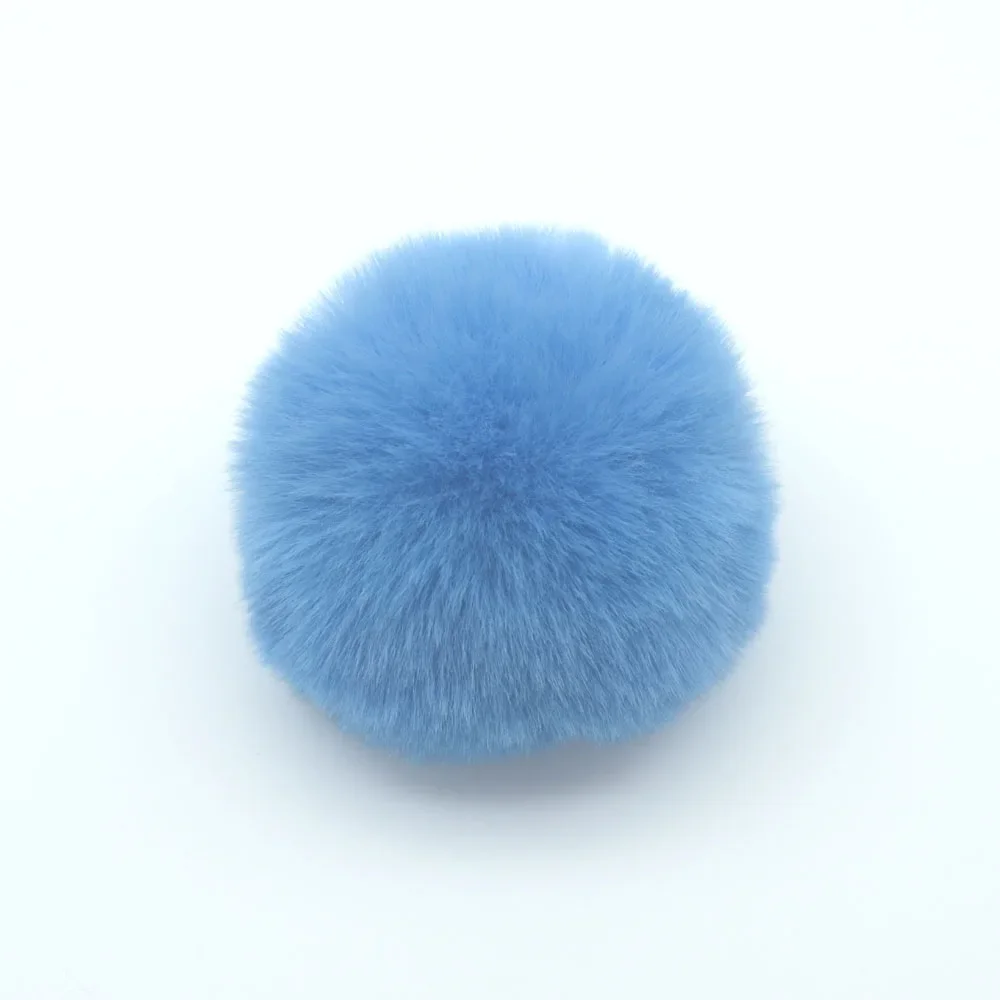 Custom size faux fur pompoms handmade faux rabbit fur ball fluffy plush fur pom poms for diy hats cloth decoration