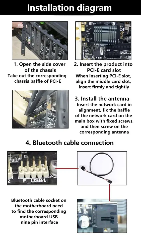 Factory Price Tri-Band BT 5.2 AX3000 New Wifi 6E PCIE WiFi Card Wifi Adapter 802.11n