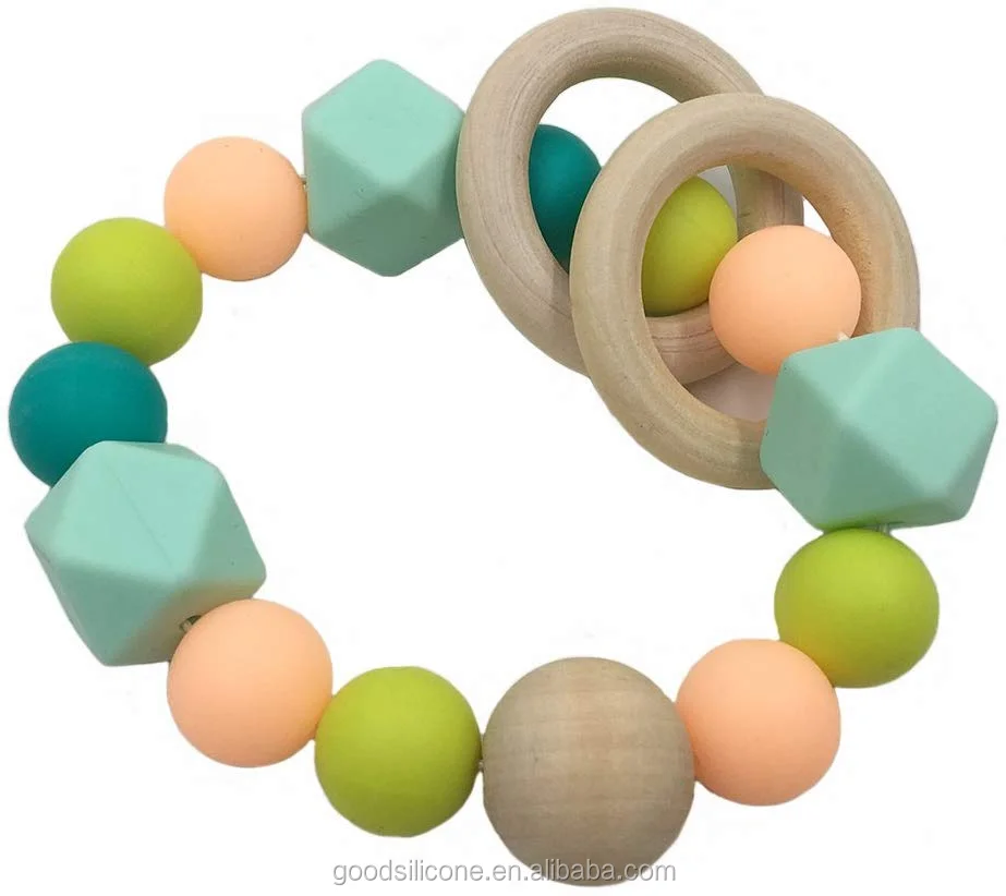 Силиконовые Детские тренировочные кольца, набор игрушек для прорезывания зубов, детский силиконовый Прорезыватель