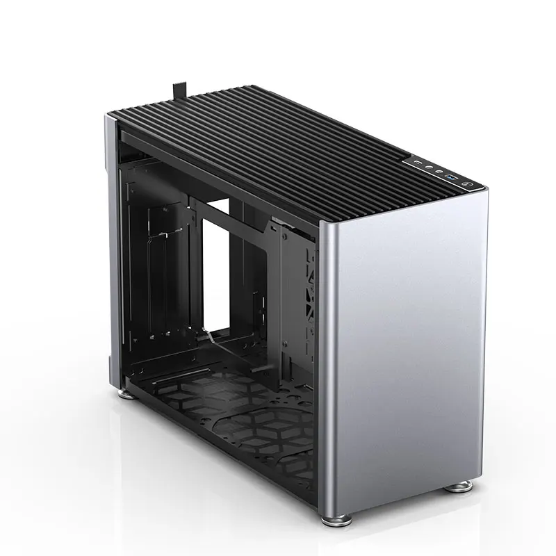 Jonsbo I100 Pro Silver mini computer case Side aluminum magnesium alloy Support 360 water cooling mini ITX computer case