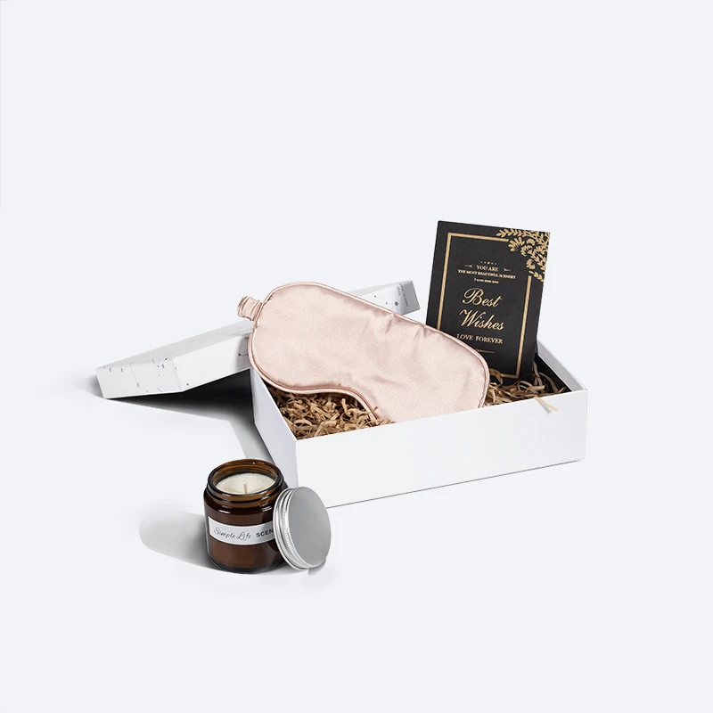 
Promotional A080A Eye Mask Lover Gift Sets Office Custom New with Scented Candle Pamper Birthday for Personal Care 