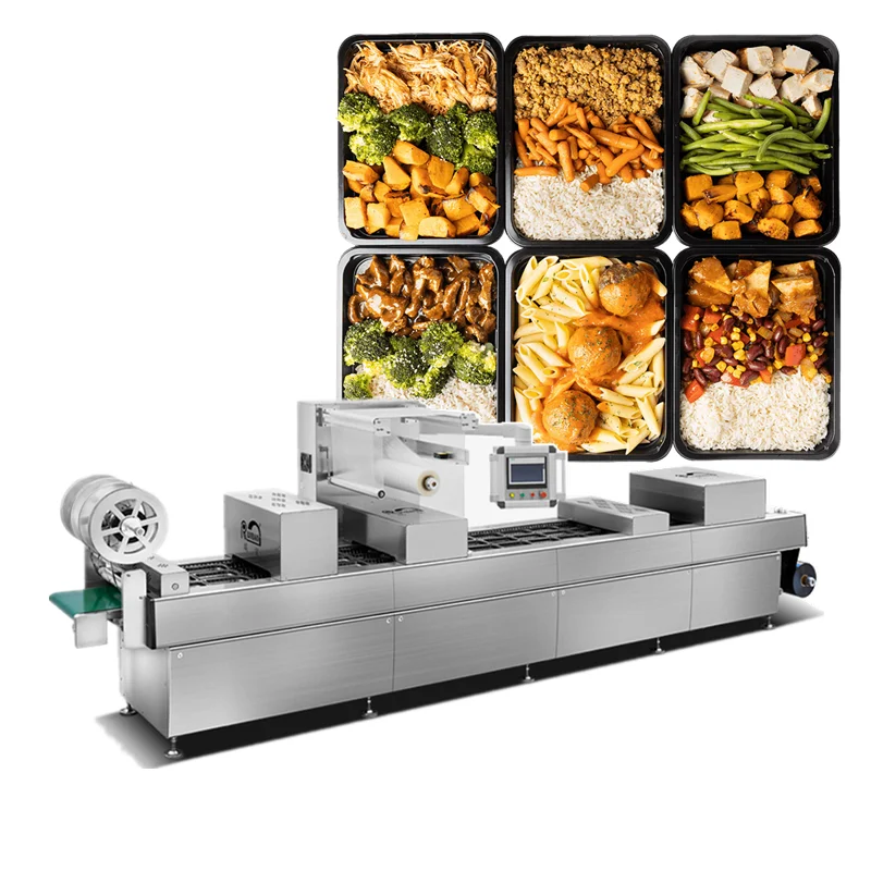 multi function VS-460 ready meal thermoforming packing sealer machine cooked food vacuum skin sealing machines