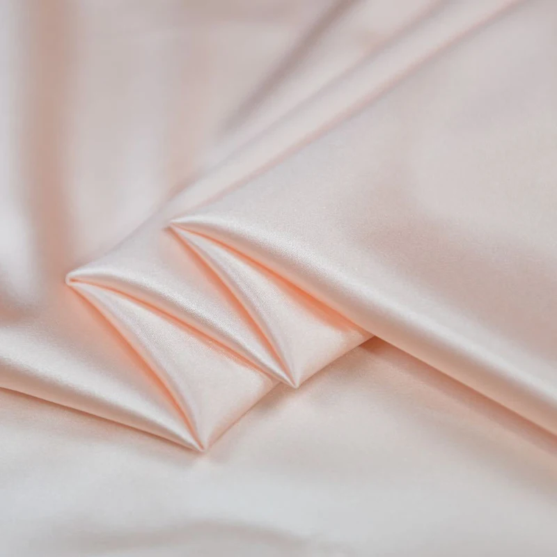 
95% Тутовый 5% спандекс полуглянцевый 380gsm струйный Печатный цифровой печатный двухсторонний стрейч шелк атласная ткань розовый 