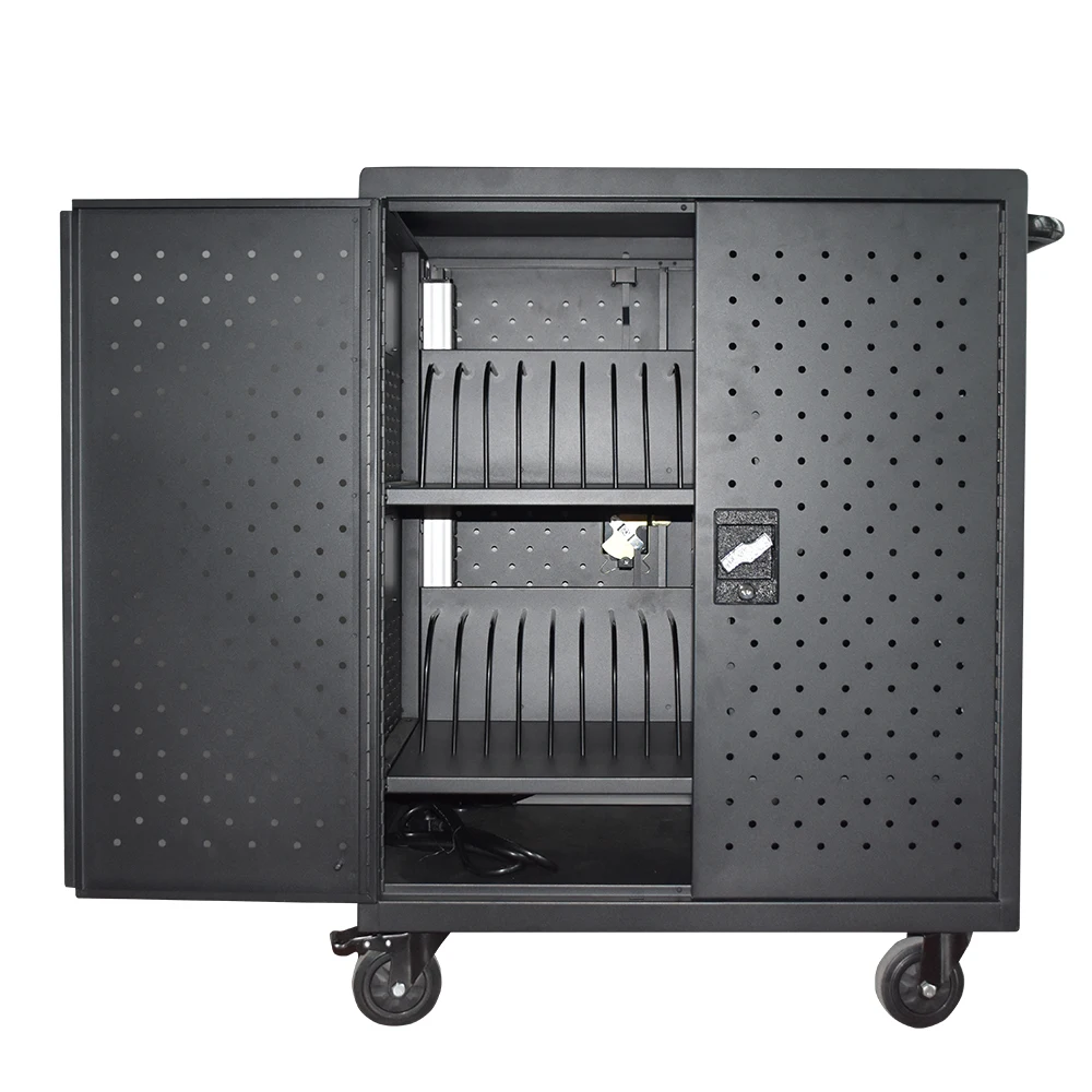 30-Bay Mobile School Charging Cart Station for Chromebook With Cycle Timer