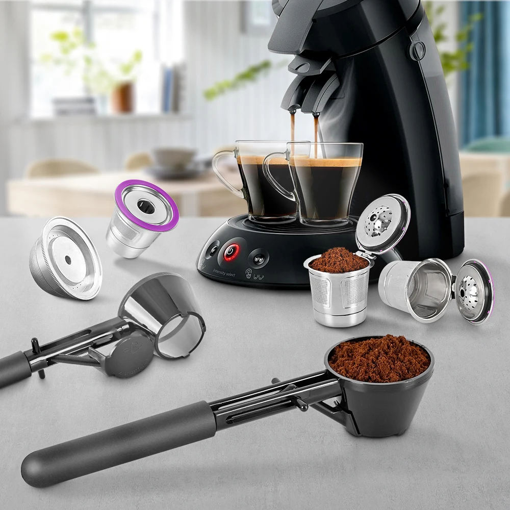 Coffee Scoop Funnel for filling Reusable K-cup Coffee Pot Coffee Spoon Sliding Design Measuring Spoon Kitchen Accessories