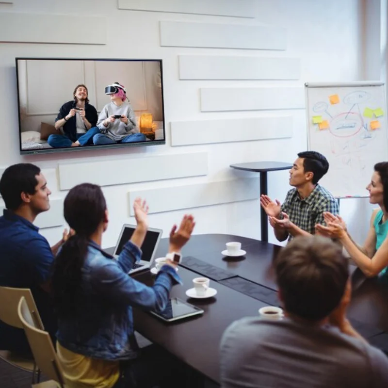 Tacteasy 65inch android smart TV wall mount interactive flat panel for education