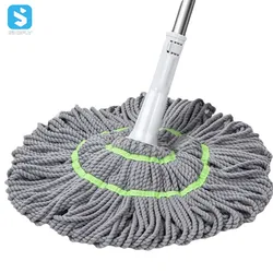 Hot Selling Home Microfiber Squeeze Water Flat Floor Mops Dry Wet Retractable Rotating Mop