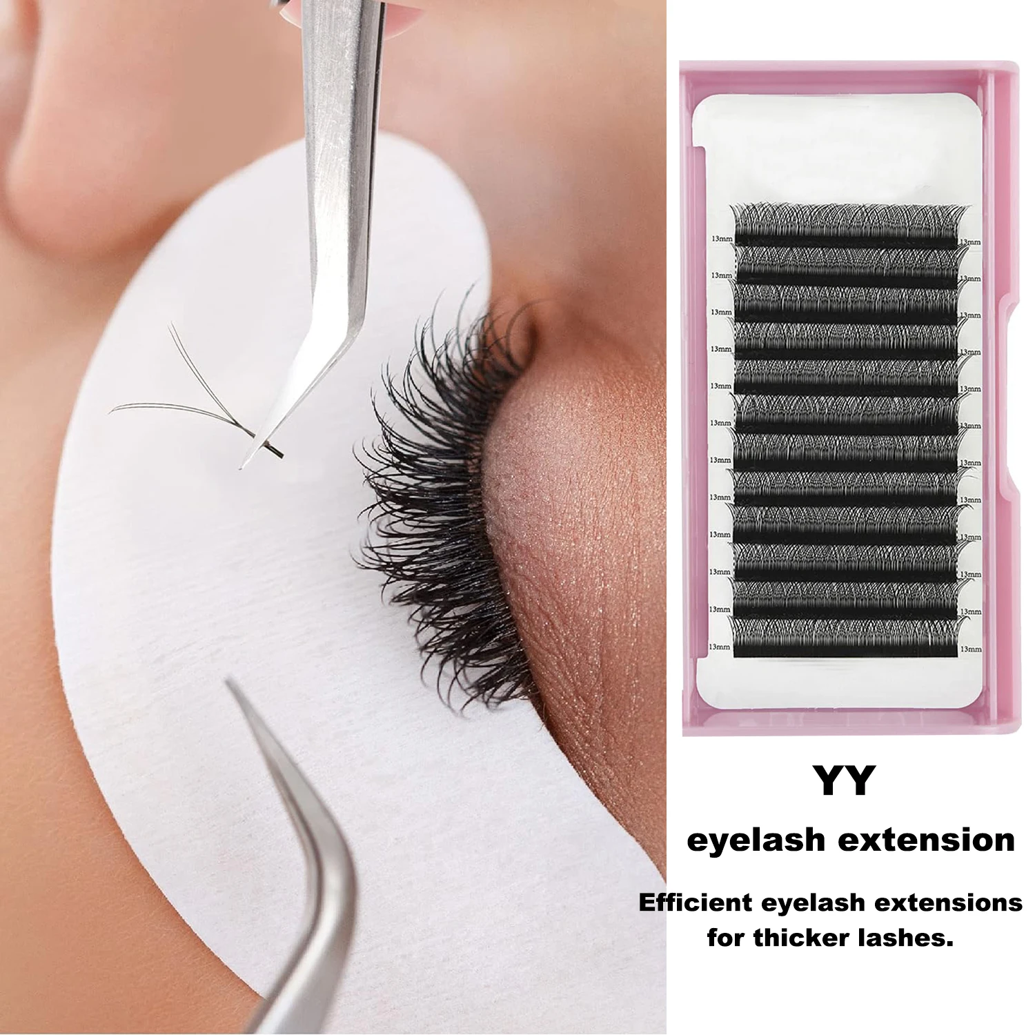 High Quality Trefoil W Natural Lashes Popular 100% Real Siberian 3D W Private Label Custom YY  Lash Extension