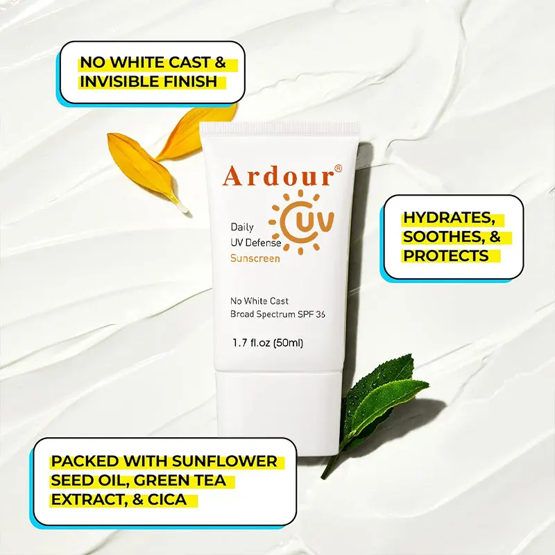 OEM Daily sun cream Hydrating Soothing SPF 36  No white-cast Daily UV Defense Broad Spectrum  Sun Protection Cream