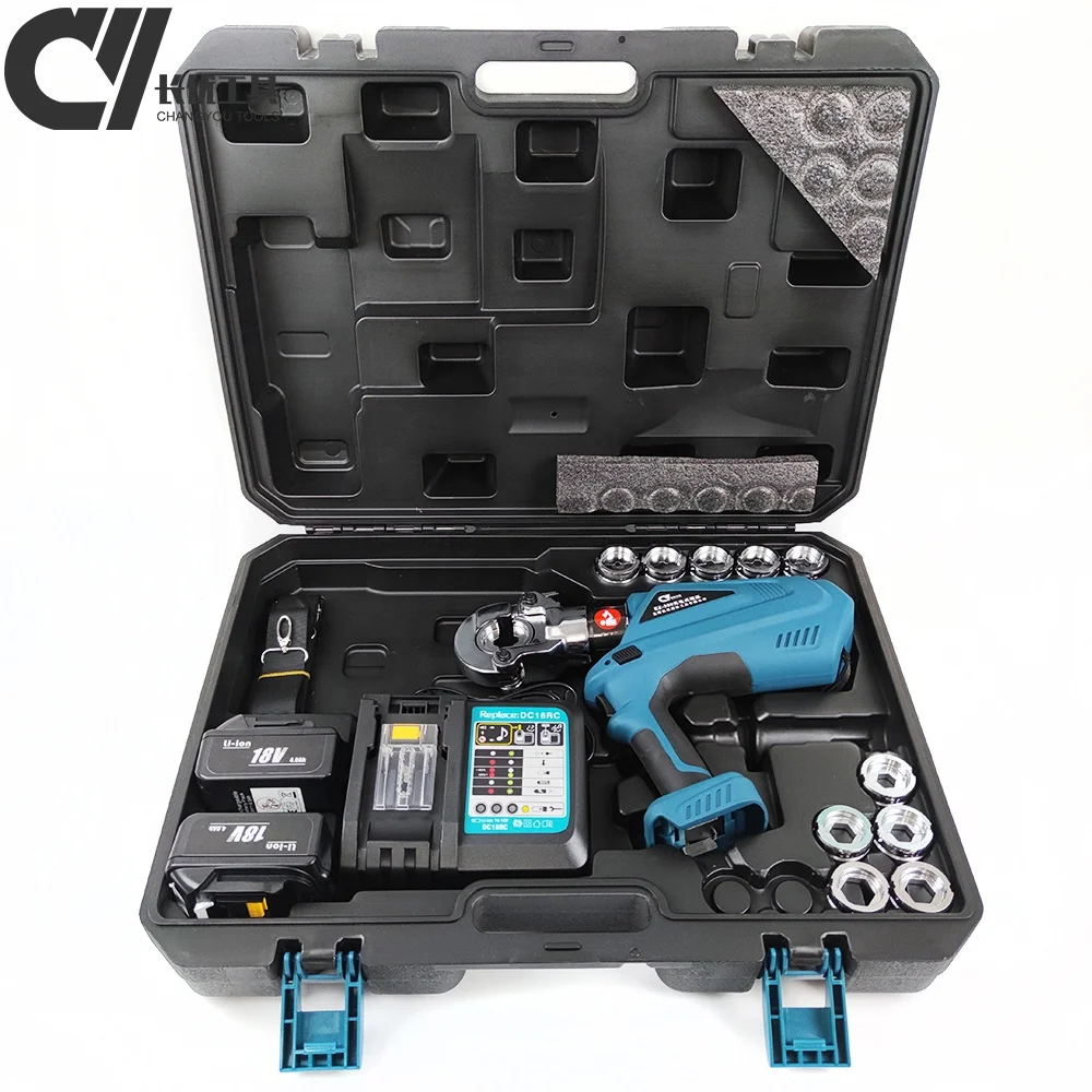 EZ-300 Hydraulic Battery Powered Cable Crimping Tool professional compression electric crimping tool with OLED for 16-300 Cable