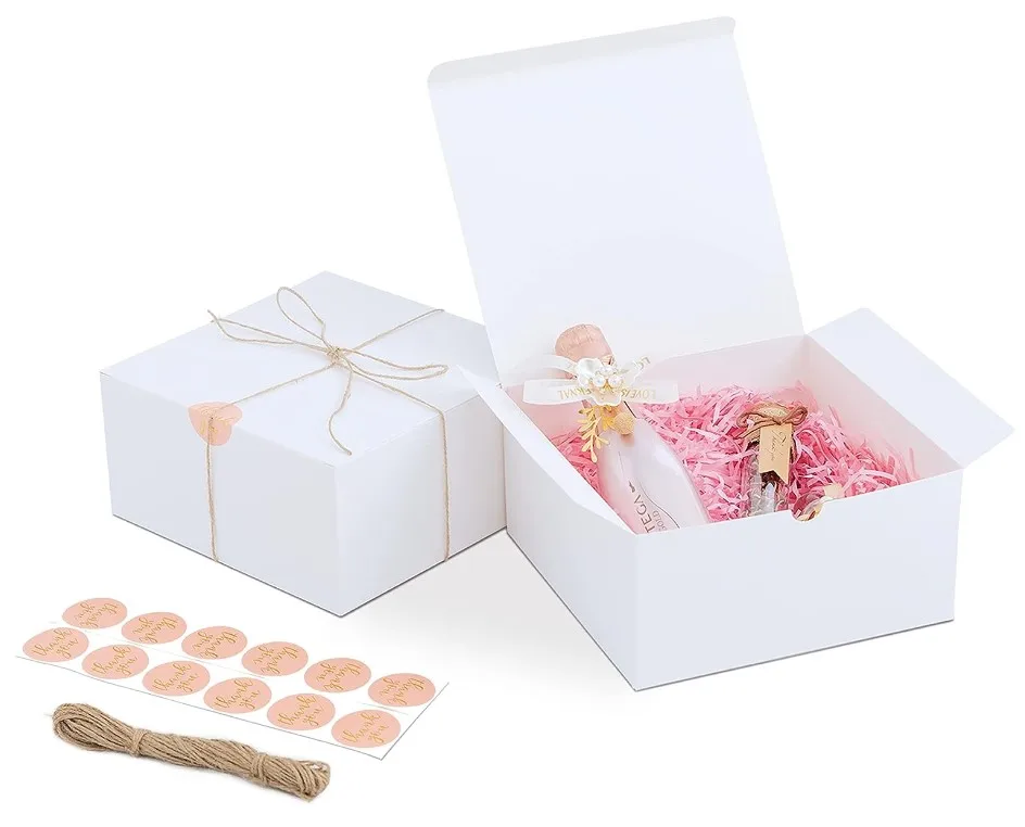 White Gift Box Paper Packaging Cardboard Storage with Lid
