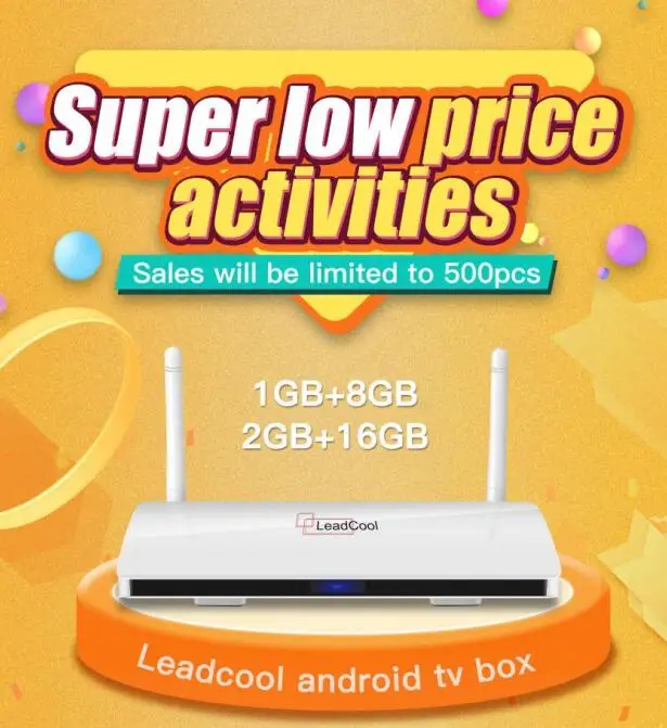Wholesale Leadcool Settop Box Android 9.0 S905W 4K Android TV Box On Promotion Send From France To France