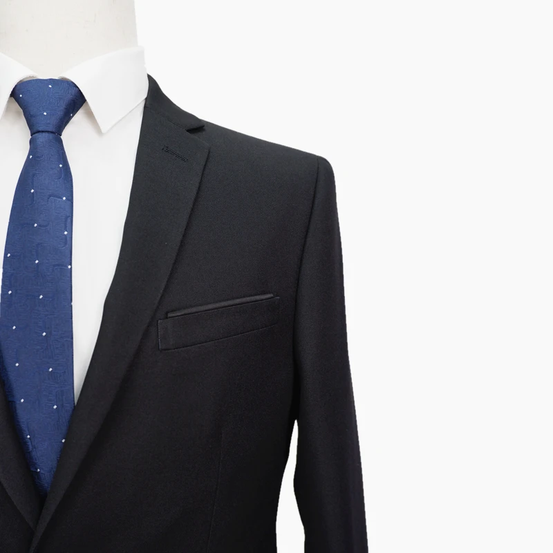 
Special Design Widely Used Black Suits Wedding Long Tuxedo 