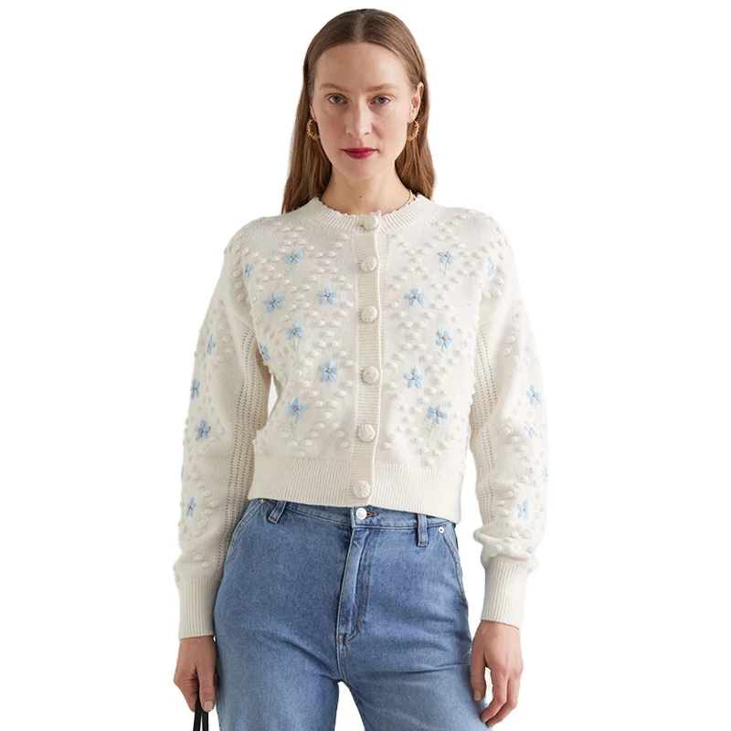 custom women sweater Long Sleeve knitwear Crew Neck Women clothes girl Knitted pullover wool sweater for women