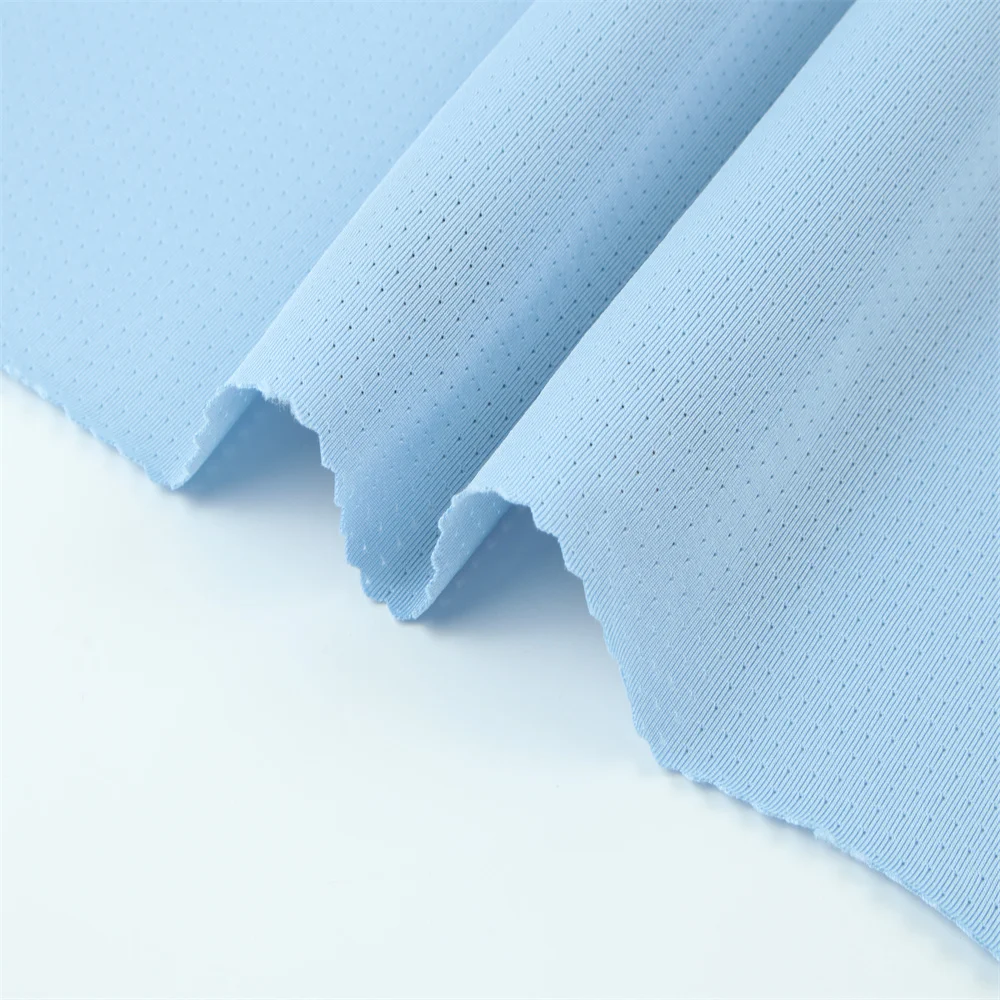 N012 Wholesale Knitted Fabric Polyester Spandex Breathable Mesh Fabric Sport Wear T Shirt Fabrics For Clothes Material