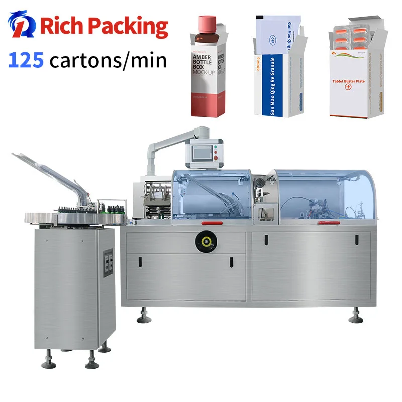Horizontal High Speed Automatic Cartoner Box Packing Cartoning Machine Manufacturer For Auto Packaging Bottle Tube