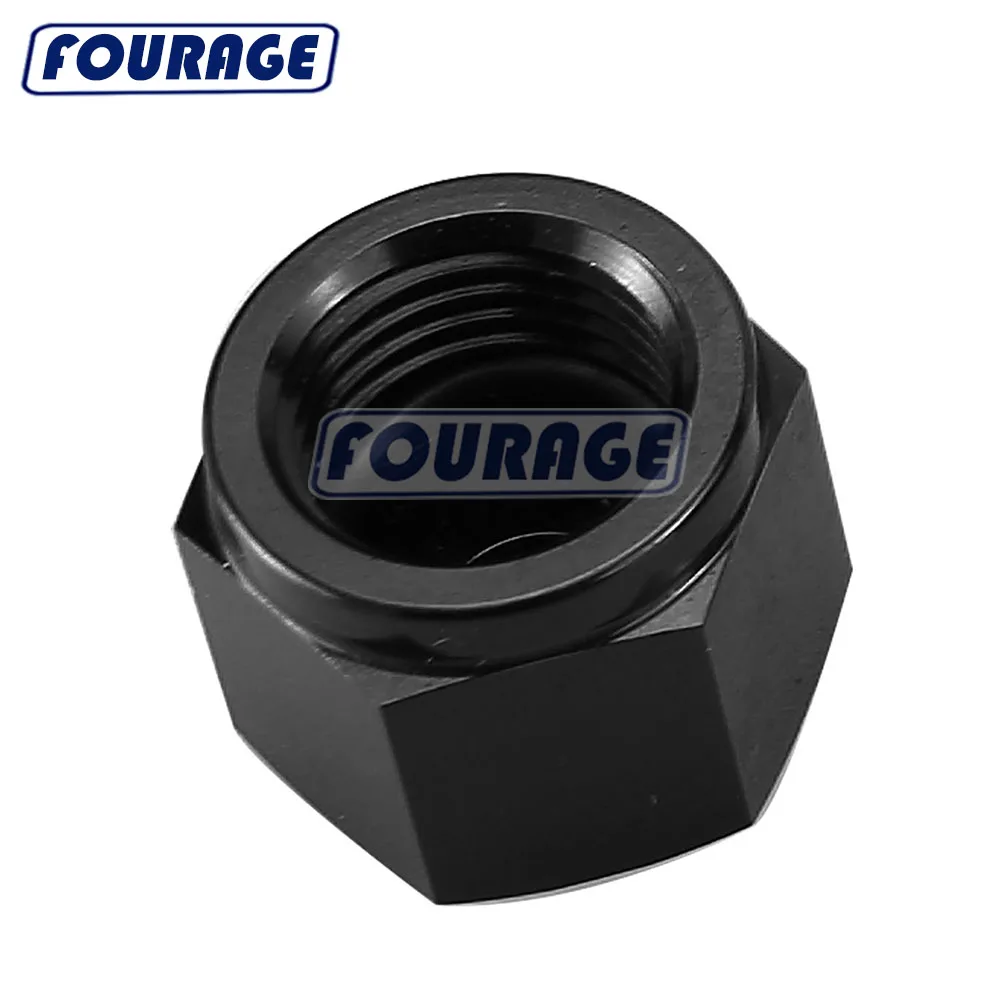 Aluminum Hex Head Port Fitting Female AN Flare Cap Plug Hose Tube Nut with O ring