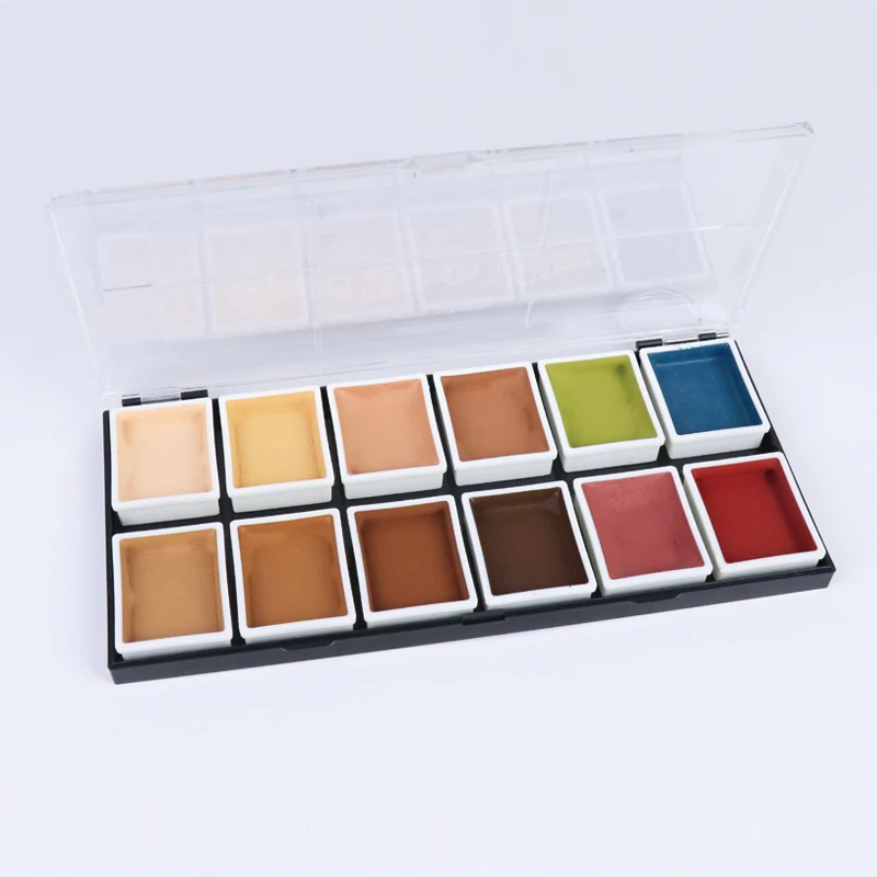 GP Waterproof long time lasting temporary black 10g Alcohol Activated FX Makeup Face Paint Palette Skin and Base Colors