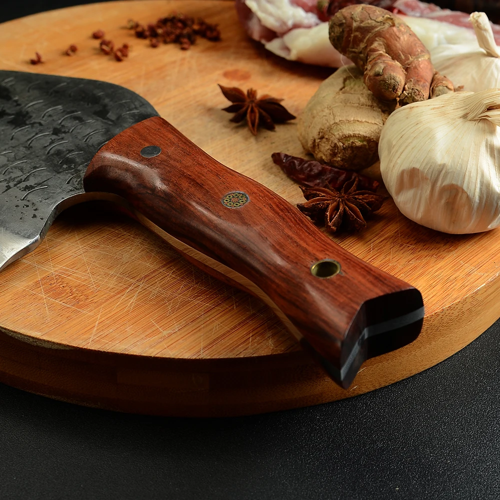 Xingye Kitchen Knives Wholesale Fish Pattern Luxury Durable Heavy Duty Cleaver High Carbon Steel Forged Chef Knife Handmade